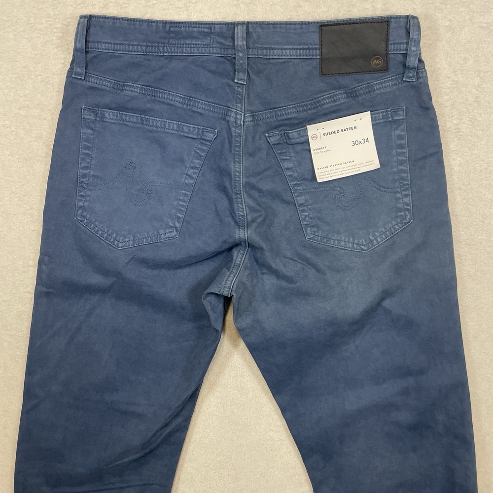 AG JEANS Everett Slim Straight Men 32x35* Pants Suede Italian Stretch Sateen NWT - Picture 7 of 10